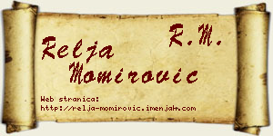 Relja Momirović vizit kartica